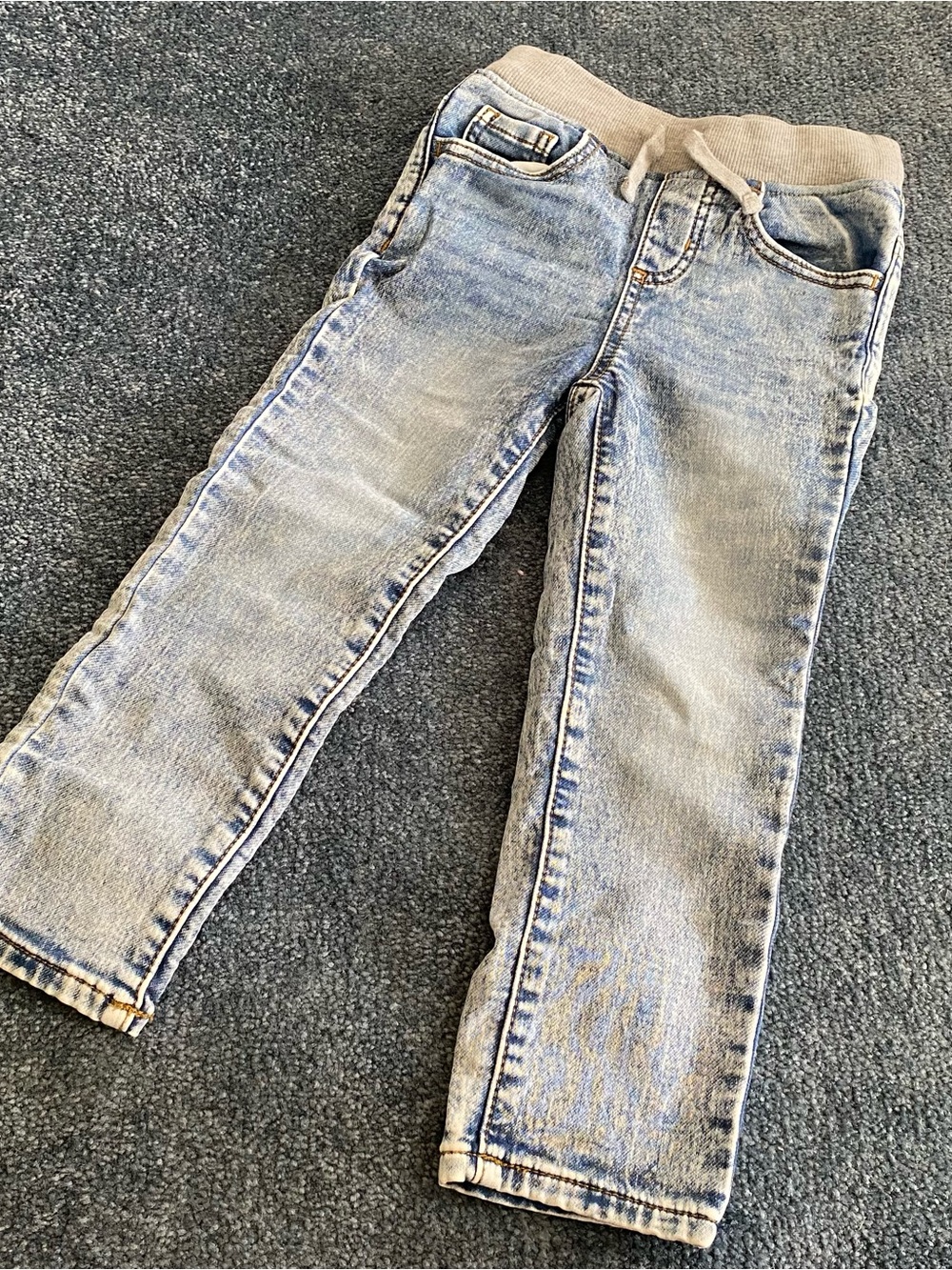 Wonder Nation Toddler Boys Knit Pull-On Denim Jeans Size 4T Light Wash